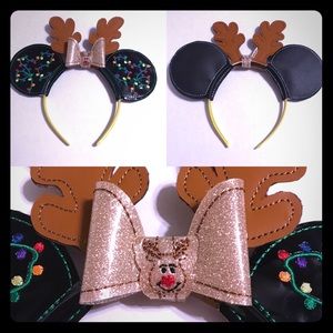 Mouse Ears Christmas Headband Reindeer